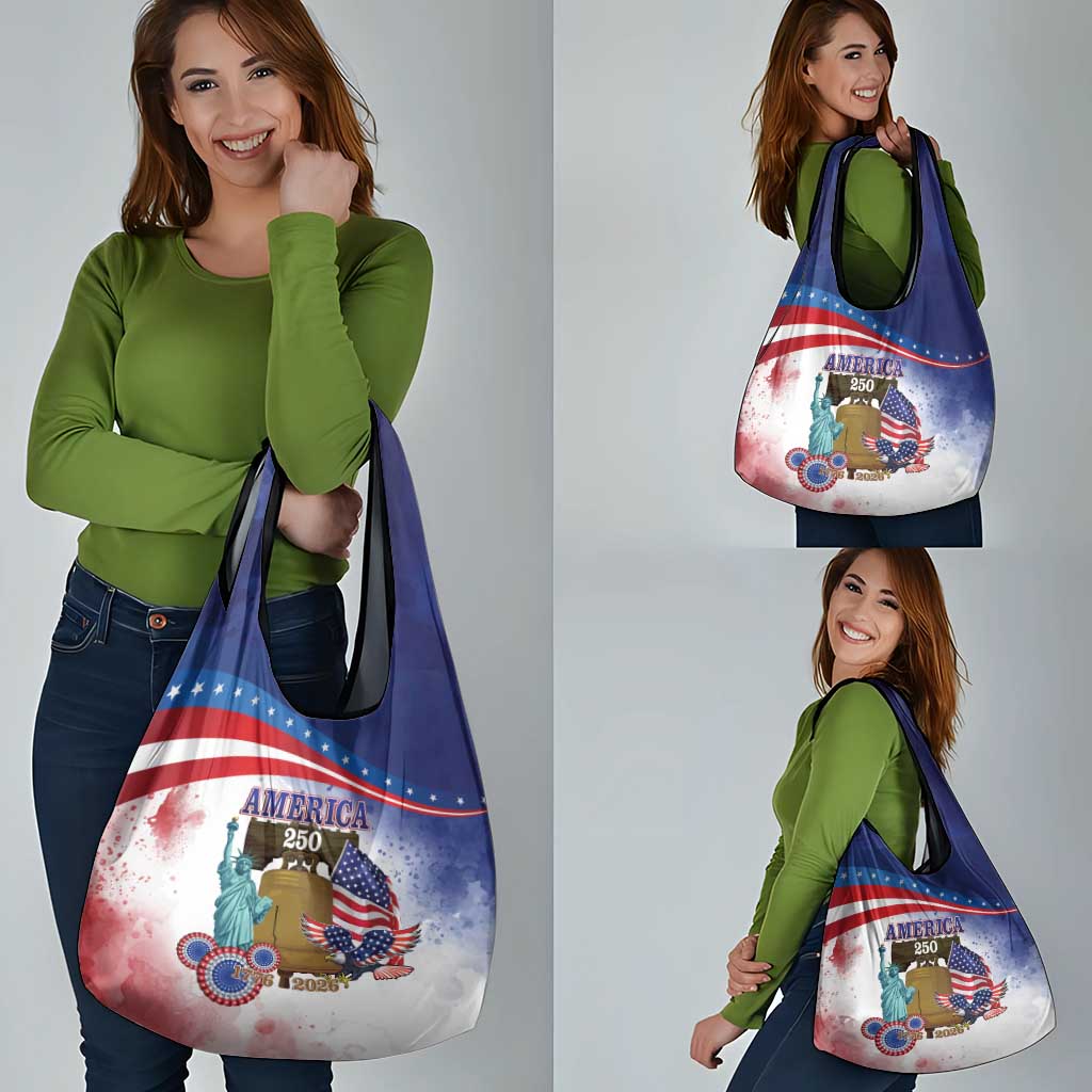 United States 4th Of July Grocery Bag 250th Anniversary Liberty Bell - Wonder Print Shop