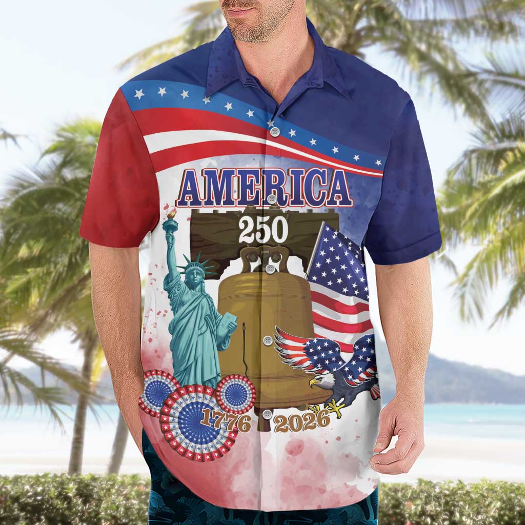 United States 4th Of July Hawaiian Shirt 250th Anniversary Liberty Bell - Wonder Print Shop