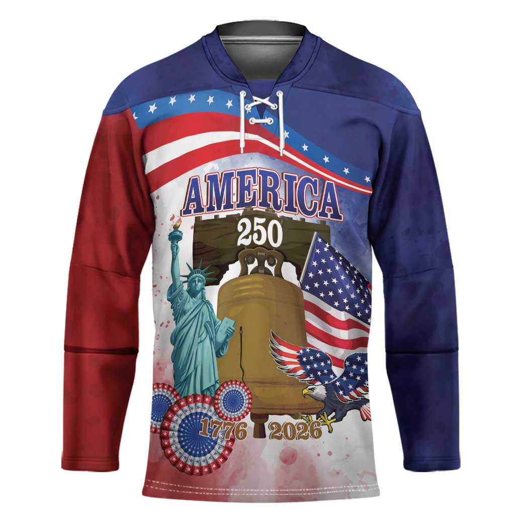 United States 4th Of July Hockey Jersey 250th Anniversary Liberty Bell - Wonder Print Shop