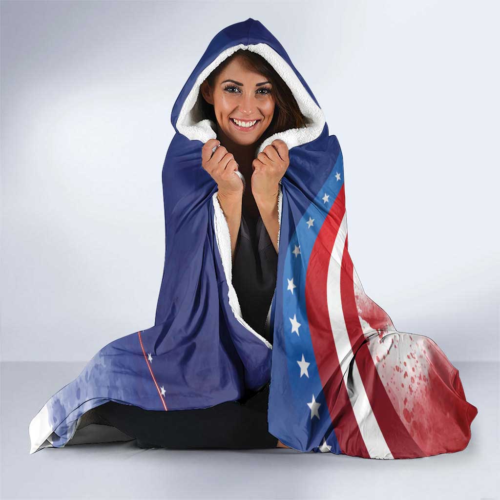 United States 4th Of July Hooded Blanket 250th Anniversary Liberty Bell - Wonder Print Shop