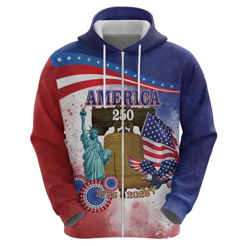 United States 4th Of July Hoodie 250th Anniversary Liberty Bell - Wonder Print Shop