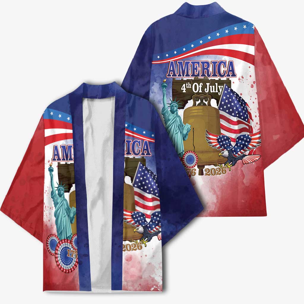 United States 4th Of July Kimono 250th Anniversary Liberty Bell - Wonder Print Shop