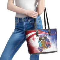 United States 4th Of July Leather Tote Bag 250th Anniversary Liberty Bell - Wonder Print Shop
