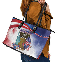 United States 4th Of July Leather Tote Bag 250th Anniversary Liberty Bell - Wonder Print Shop