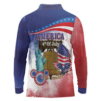 United States 4th Of July Long Sleeve Polo Shirt 250th Anniversary Liberty Bell - Wonder Print Shop