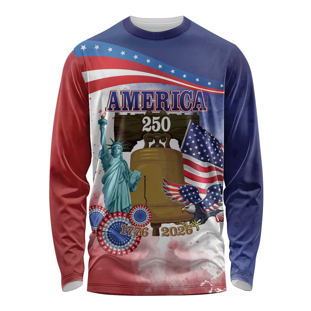United States 4th Of July Long Sleeve Shirt 250th Anniversary Liberty Bell - Wonder Print Shop