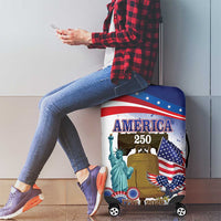 United States 4th Of July Luggage Cover 250th Anniversary Liberty Bell - Wonder Print Shop