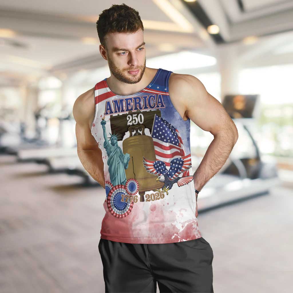 United States 4th Of July Men Tank Top 250th Anniversary Liberty Bell - Wonder Print Shop