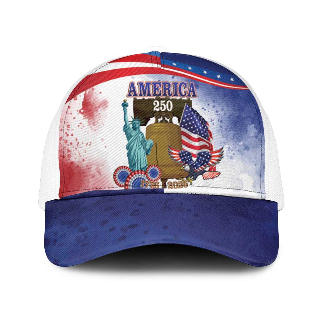 United States 4th Of July Mesh Trucker Cap 250th Anniversary Liberty Bell - Wonder Print Shop