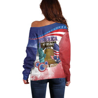 United States 4th Of July Off Shoulder Sweater 250th Anniversary Liberty Bell - Wonder Print Shop