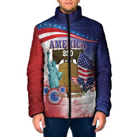 United States 4th Of July Padded Jacket 250th Anniversary Liberty Bell - Wonder Print Shop