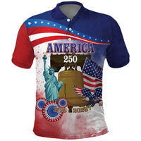 United States 4th Of July Polo Shirt 250th Anniversary Liberty Bell - Wonder Print Shop