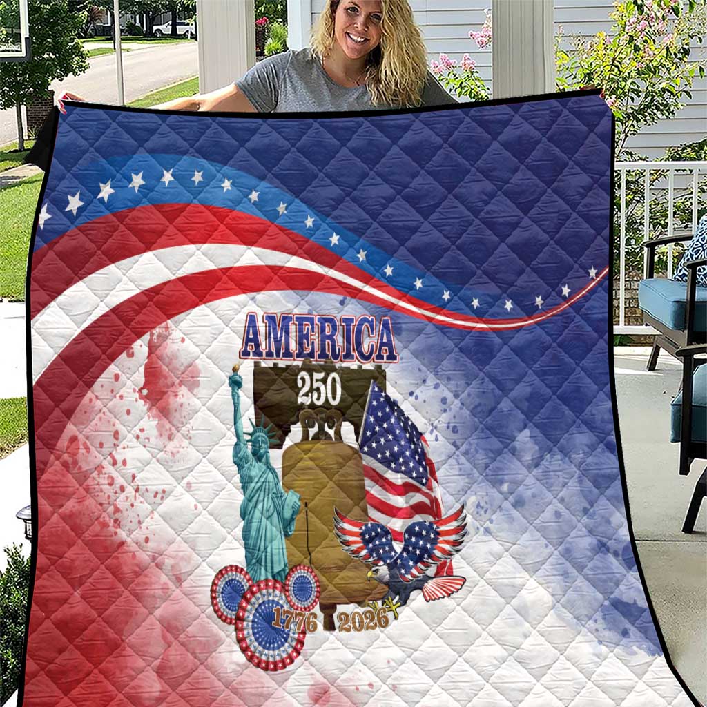 United States 4th Of July Quilt 250th Anniversary Liberty Bell - Wonder Print Shop
