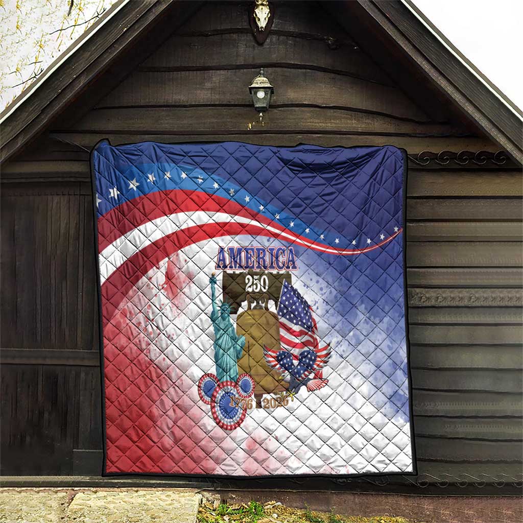 United States 4th Of July Quilt 250th Anniversary Liberty Bell - Wonder Print Shop