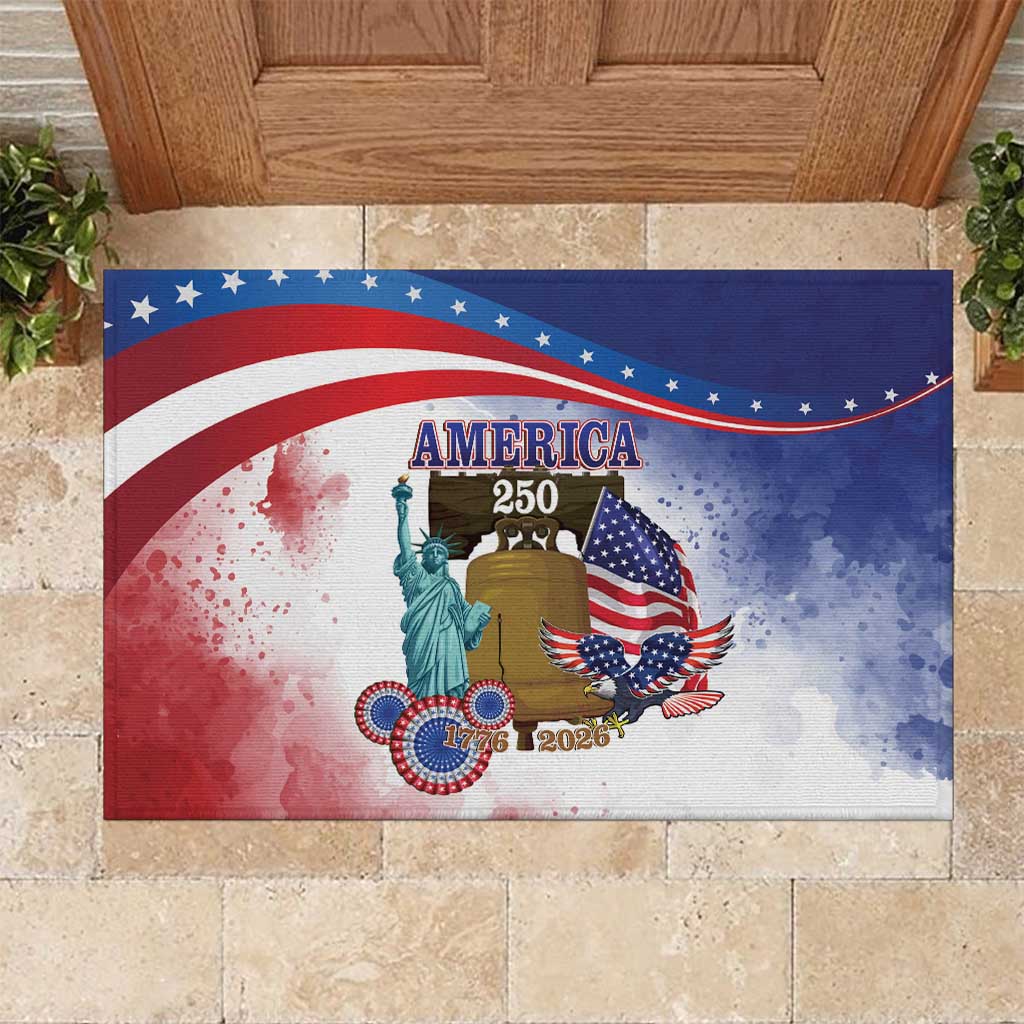 United States 4th Of July Rubber Doormat 250th Anniversary Liberty Bell - Wonder Print Shop
