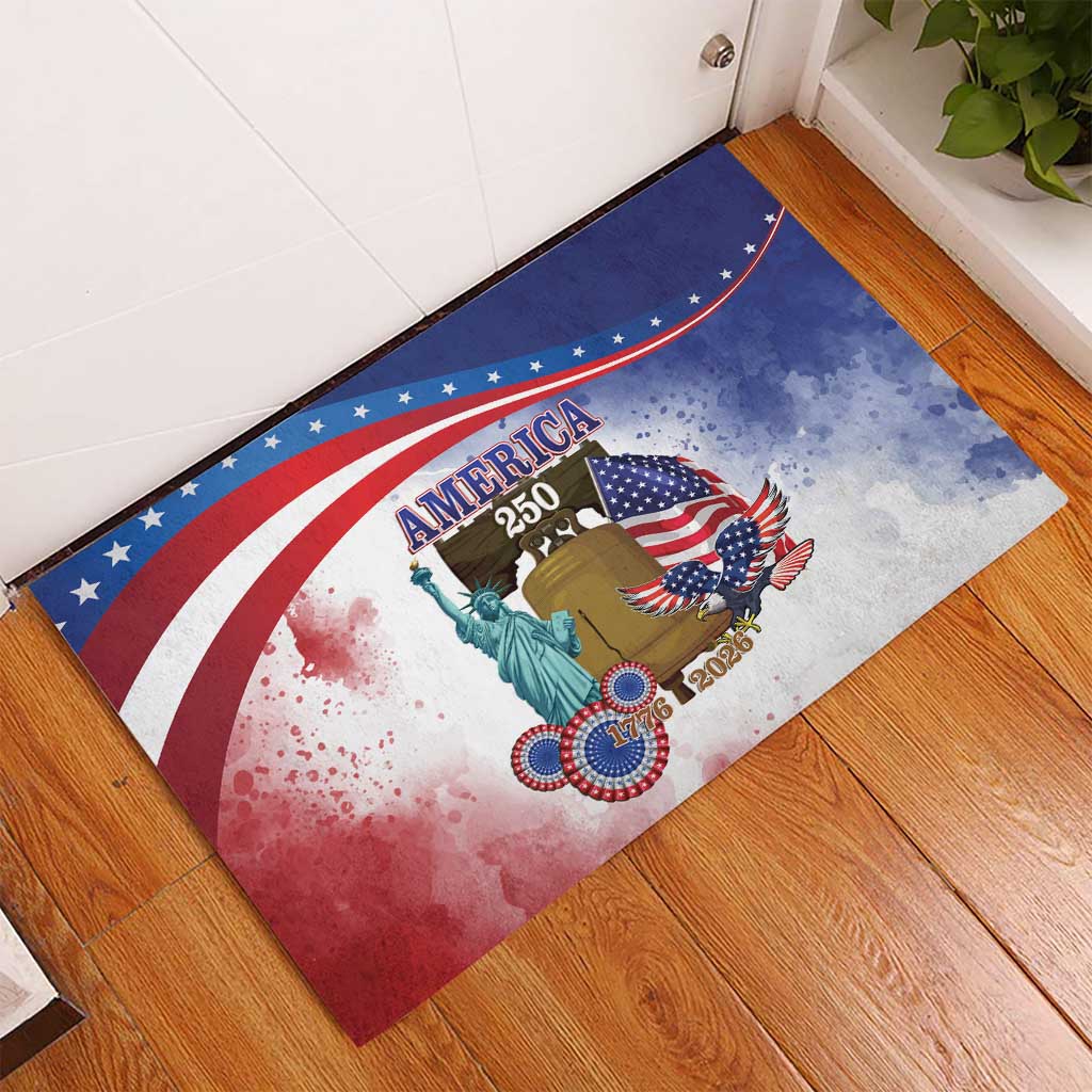 United States 4th Of July Rubber Doormat 250th Anniversary Liberty Bell - Wonder Print Shop