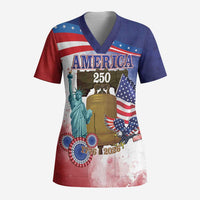 United States 4th Of July Scrub Top 250th Anniversary Liberty Bell - Wonder Print Shop
