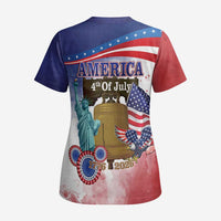 United States 4th Of July Scrub Top 250th Anniversary Liberty Bell - Wonder Print Shop