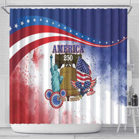 United States 4th Of July Shower Curtain 250th Anniversary Liberty Bell - Wonder Print Shop