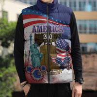 United States 4th Of July Sleeveless Puffer Jacket 250th Anniversary Liberty Bell - Wonder Print Shop