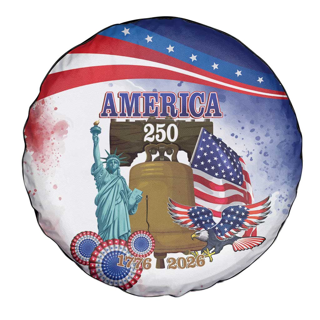 United States 4th Of July Spare Tire Cover 250th Anniversary Liberty Bell - Wonder Print Shop
