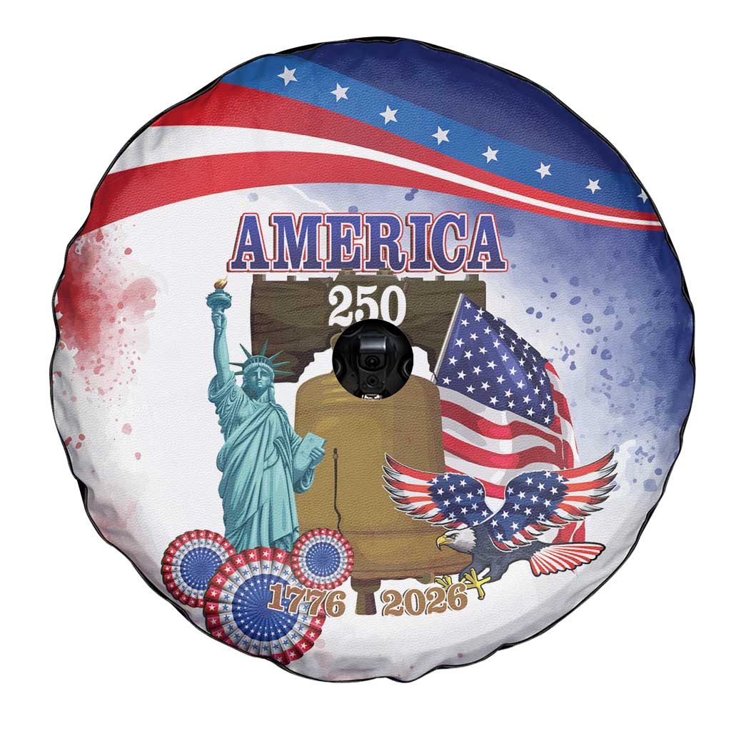 United States 4th Of July Spare Tire Cover 250th Anniversary Liberty Bell - Wonder Print Shop