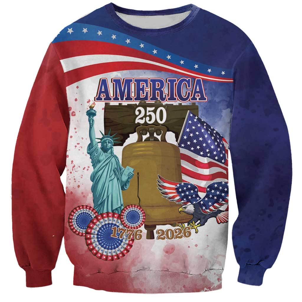 United States 4th Of July Sweatshirt 250th Anniversary Liberty Bell - Wonder Print Shop