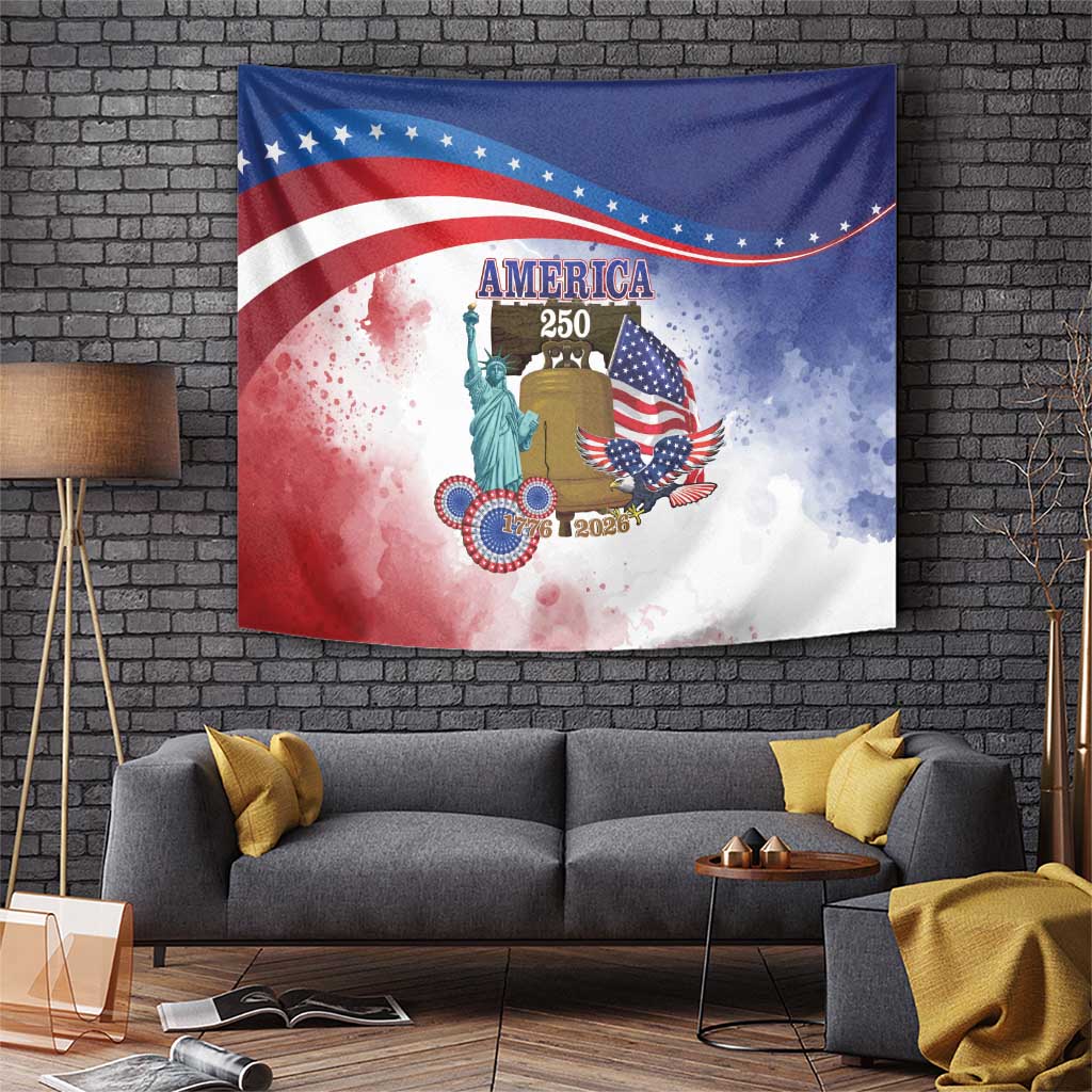 United States 4th Of July Tapestry 250th Anniversary Liberty Bell - Wonder Print Shop