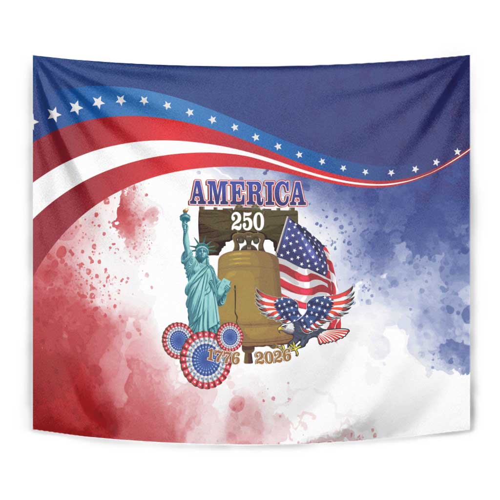 United States 4th Of July Tapestry 250th Anniversary Liberty Bell - Wonder Print Shop