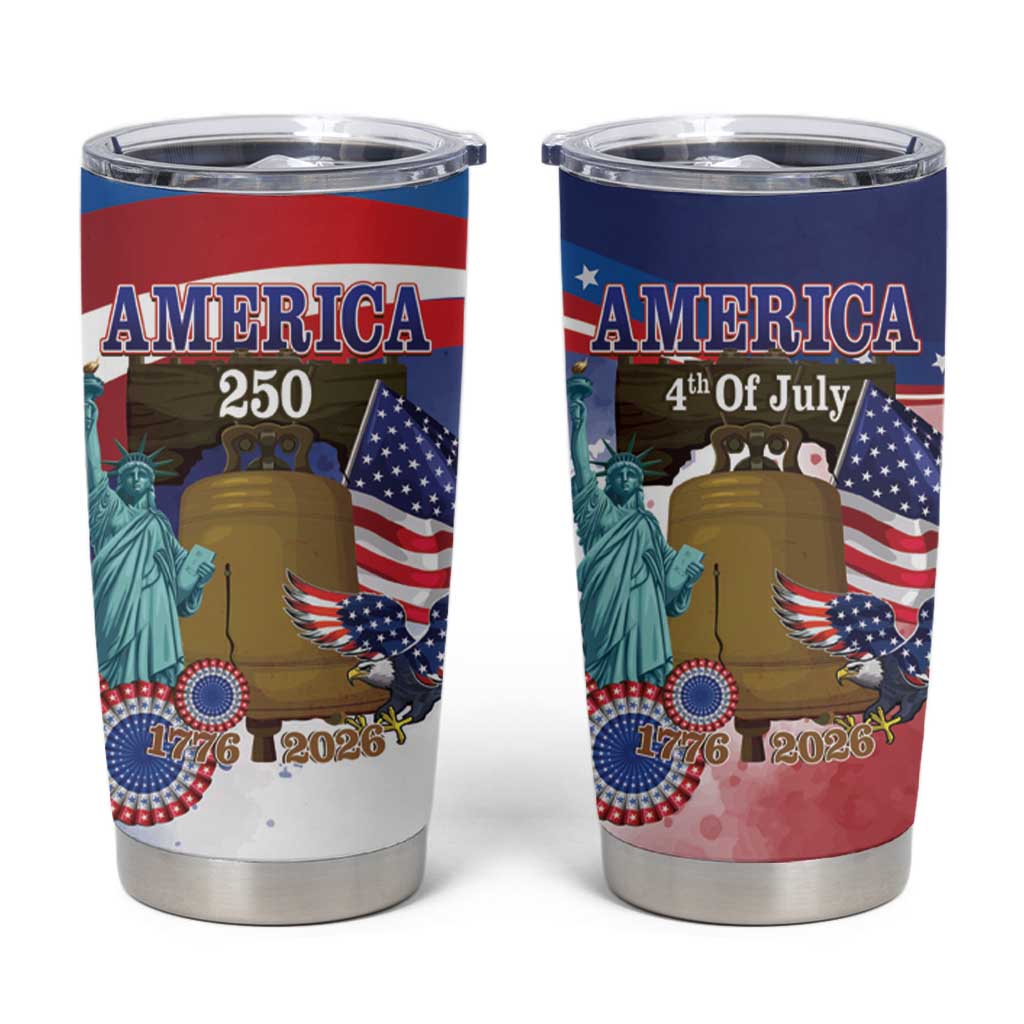 United States 4th Of July Tumbler Cup 250th Anniversary Liberty Bell - Wonder Print Shop