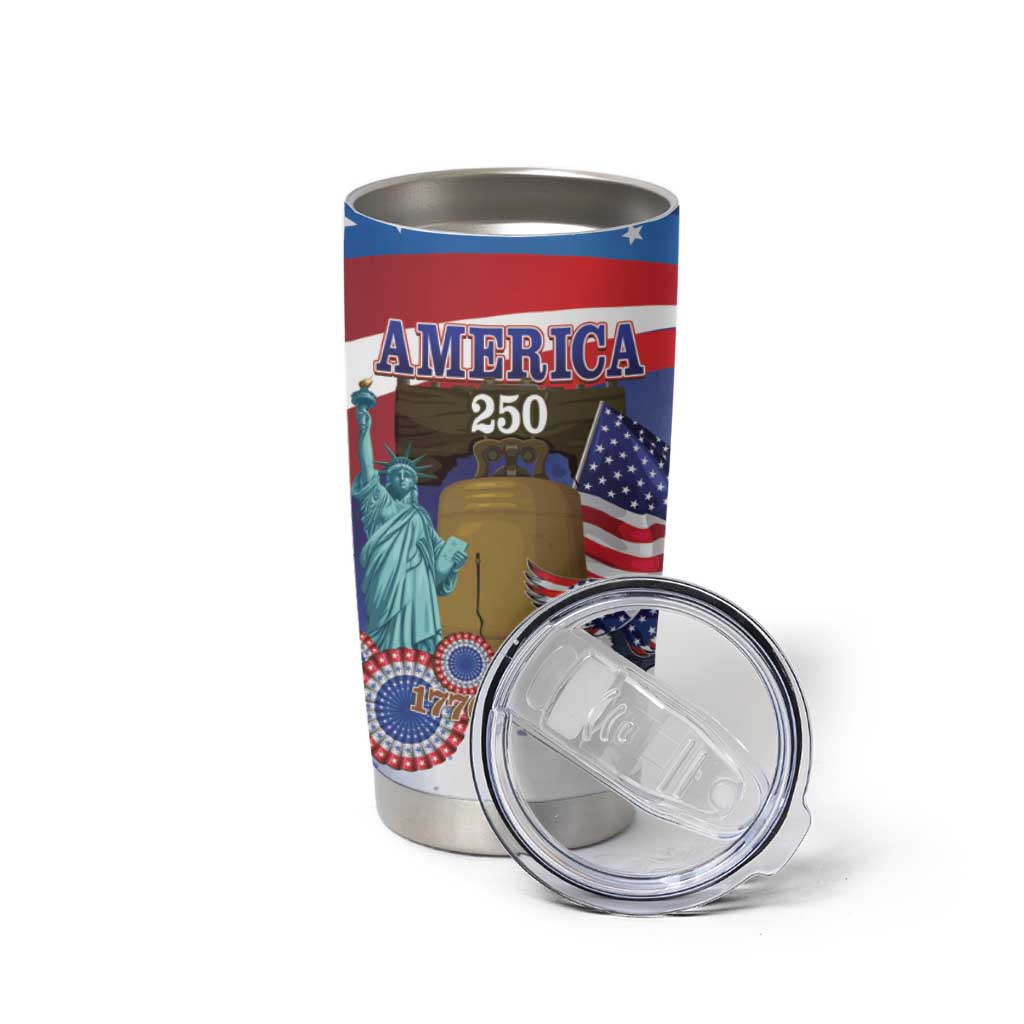 United States 4th Of July Tumbler Cup 250th Anniversary Liberty Bell - Wonder Print Shop