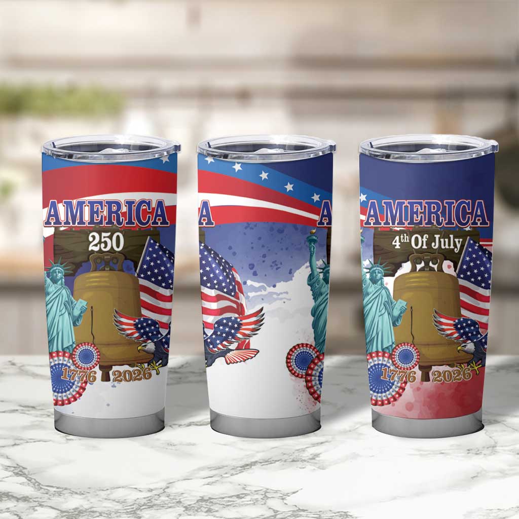 United States 4th Of July Tumbler Cup 250th Anniversary Liberty Bell - Wonder Print Shop