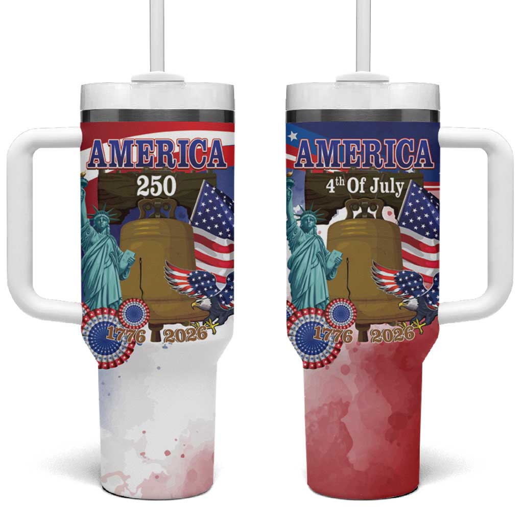 United States 4th Of July Tumbler With Handle 250th Anniversary Liberty Bell - Wonder Print Shop