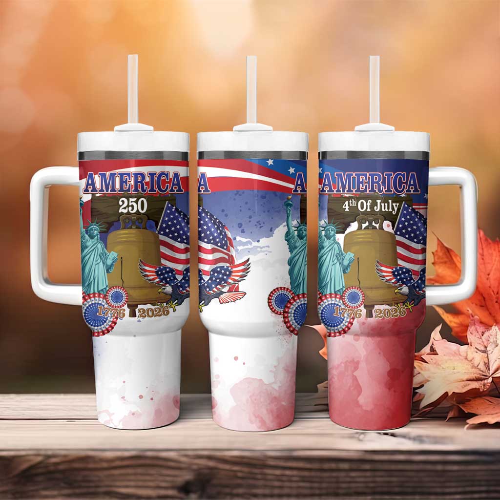 United States 4th Of July Tumbler With Handle 250th Anniversary Liberty Bell - Wonder Print Shop
