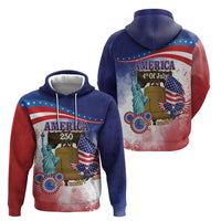 United States 4th Of July Zip Hoodie 250th Anniversary Liberty Bell - Wonder Print Shop