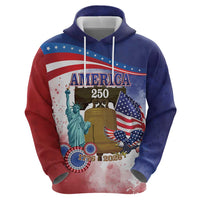United States 4th Of July Zip Hoodie 250th Anniversary Liberty Bell - Wonder Print Shop
