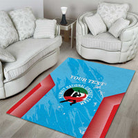 Custom Kuwait Cricket Area Rug Go Champions Grunge Style - Wonder Print Shop