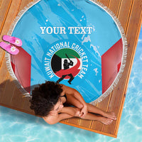 Custom Kuwait Cricket Beach Blanket Go Champions Grunge Style - Wonder Print Shop