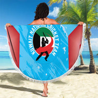 Custom Kuwait Cricket Beach Blanket Go Champions Grunge Style - Wonder Print Shop