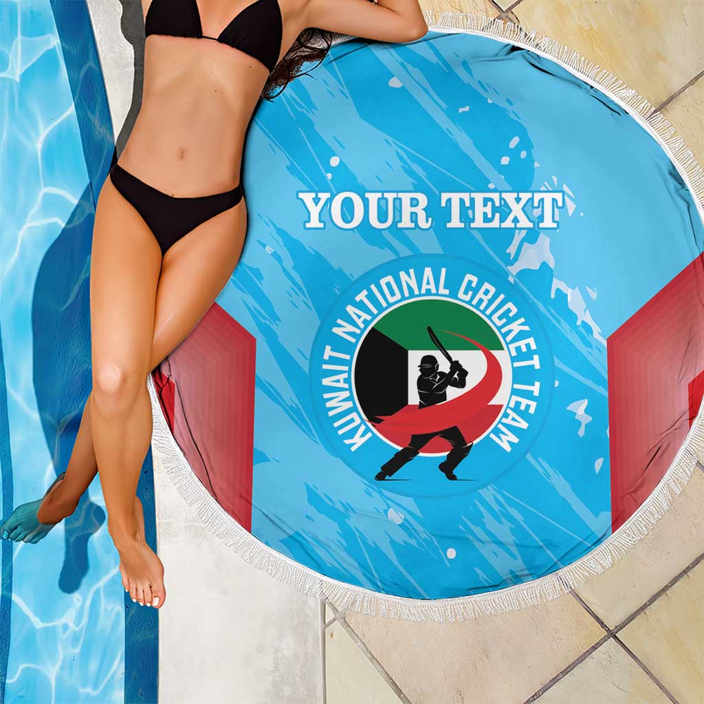 Custom Kuwait Cricket Beach Blanket Go Champions Grunge Style - Wonder Print Shop
