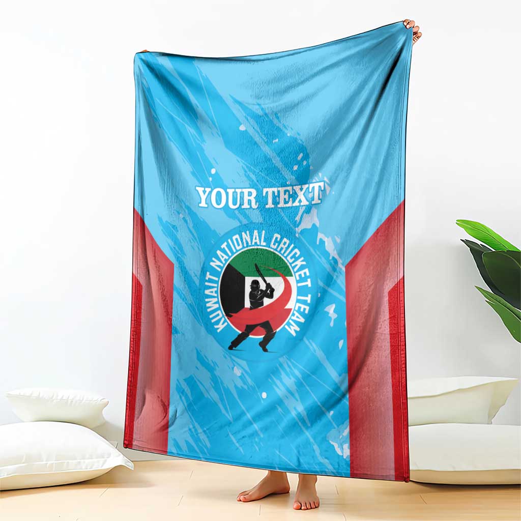 Custom Kuwait Cricket Blanket Go Champions Grunge Style