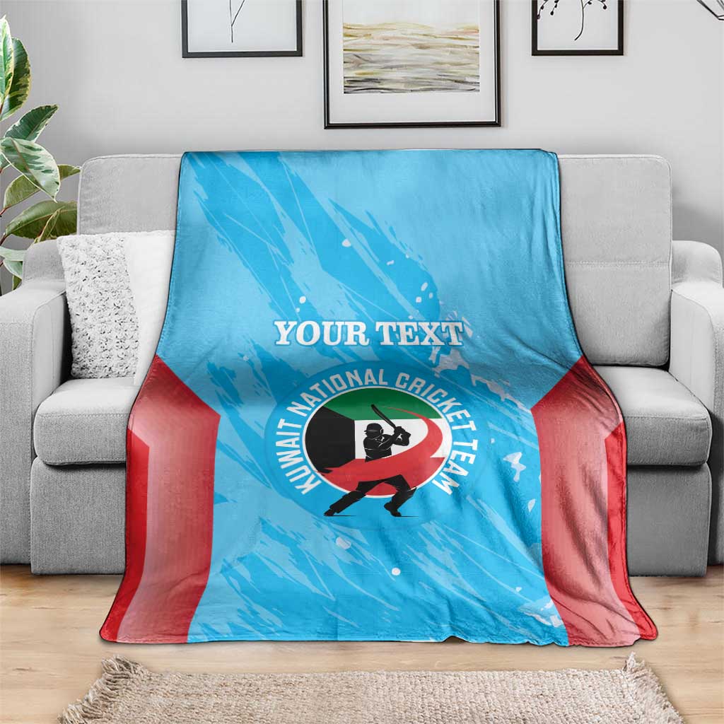 Custom Kuwait Cricket Blanket Go Champions Grunge Style