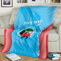 Custom Kuwait Cricket Blanket Go Champions Grunge Style