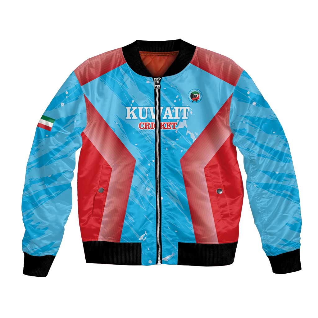 Custom Kuwait Cricket Bomber Jacket Go Champions Grunge Style - Wonder Print Shop