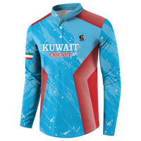 Custom Kuwait Cricket Button Sweatshirt Go Champions Grunge Style - Wonder Print Shop