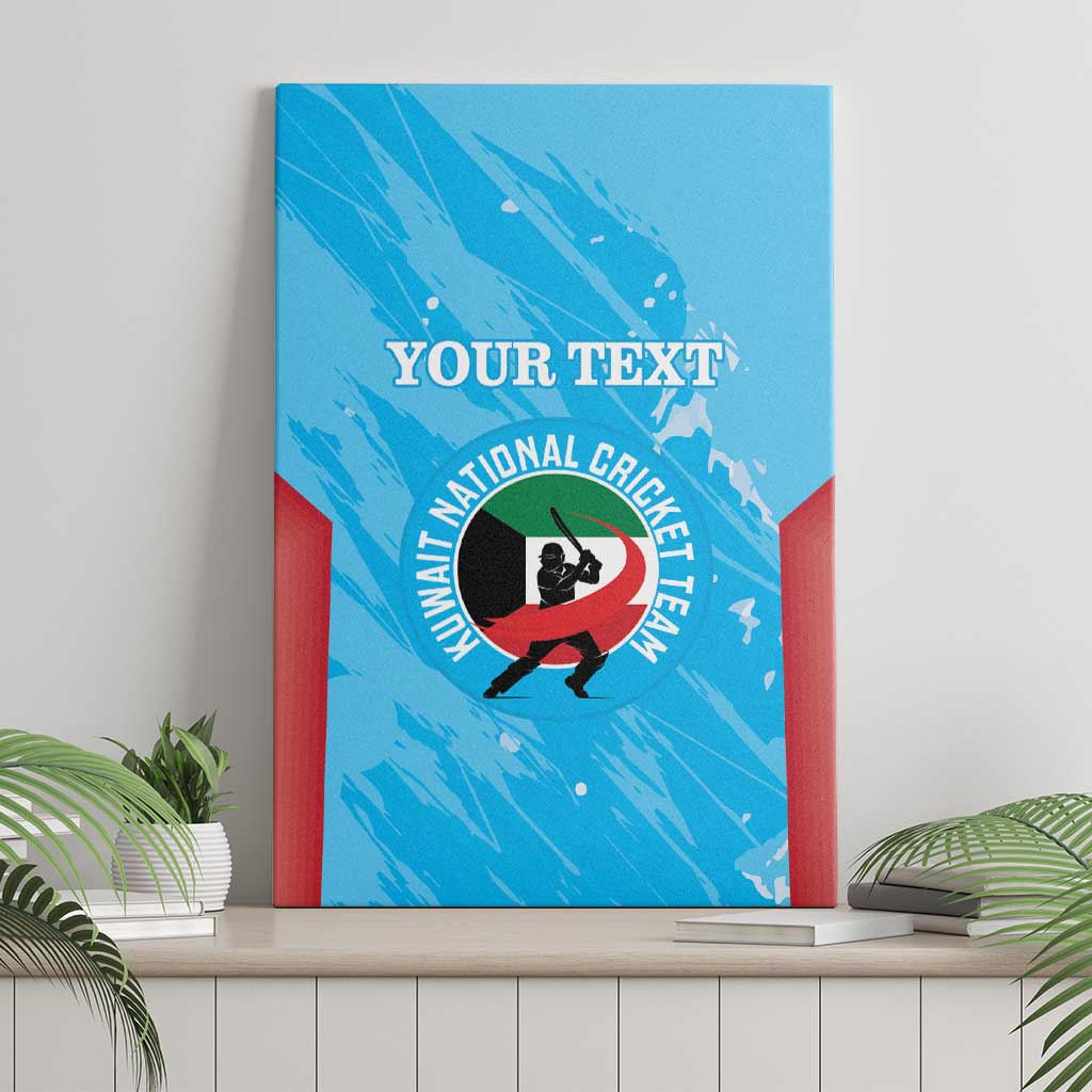 Custom Kuwait Cricket Canvas Wall Art Go Champions Grunge Style - Wonder Print Shop