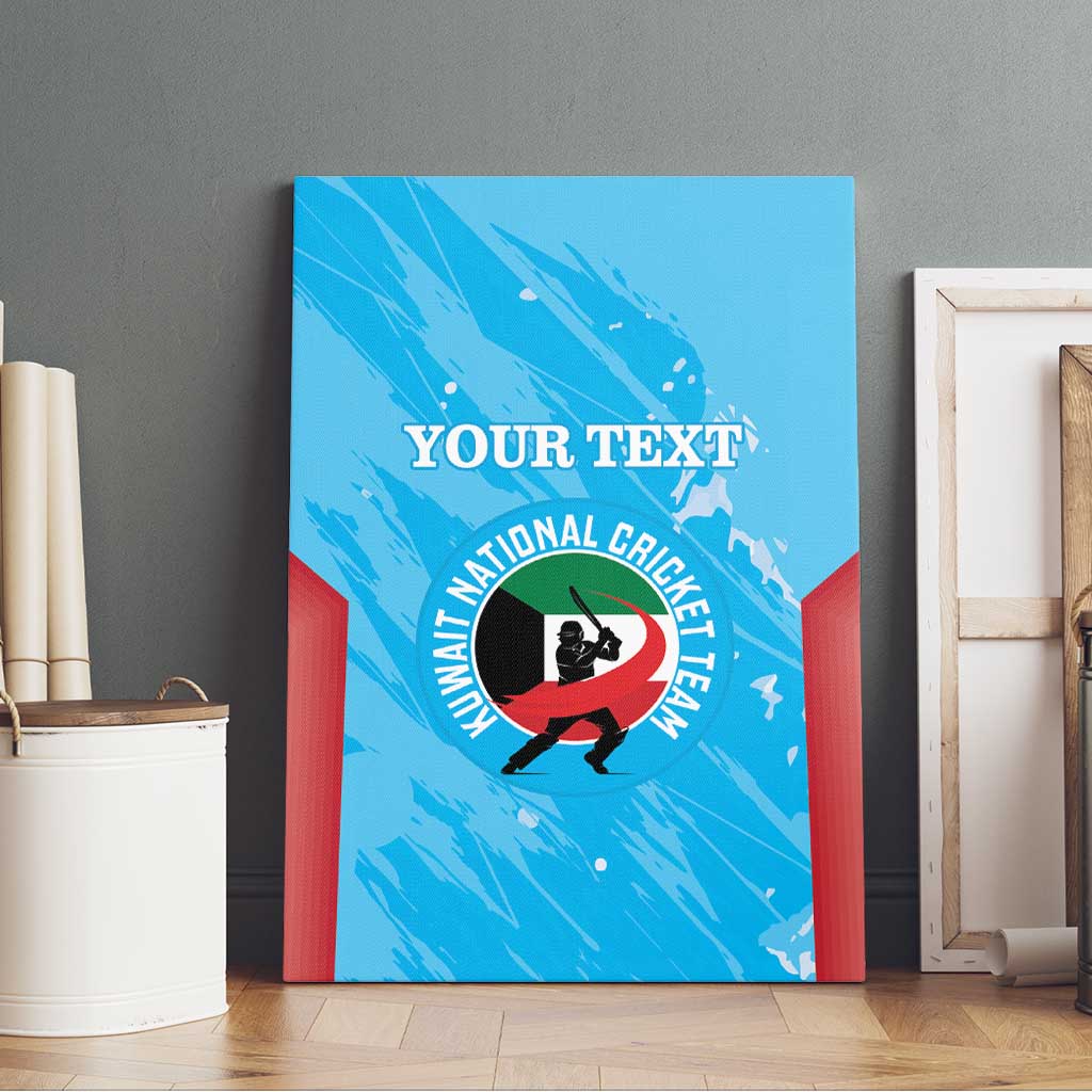 Custom Kuwait Cricket Canvas Wall Art Go Champions Grunge Style - Wonder Print Shop