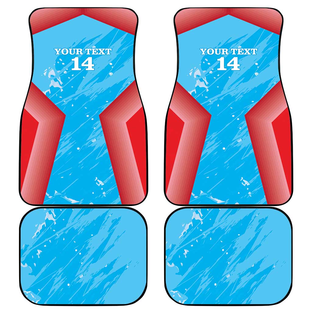 Custom Kuwait Cricket Car Mats Go Champions Grunge Style - Wonder Print Shop