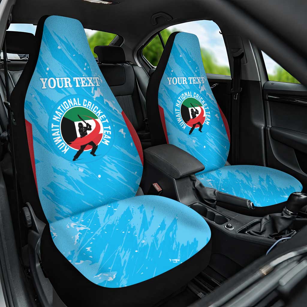 Custom Kuwait Cricket Car Seat Cover Go Champions Grunge Style - Wonder Print Shop