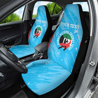 Custom Kuwait Cricket Car Seat Cover Go Champions Grunge Style - Wonder Print Shop